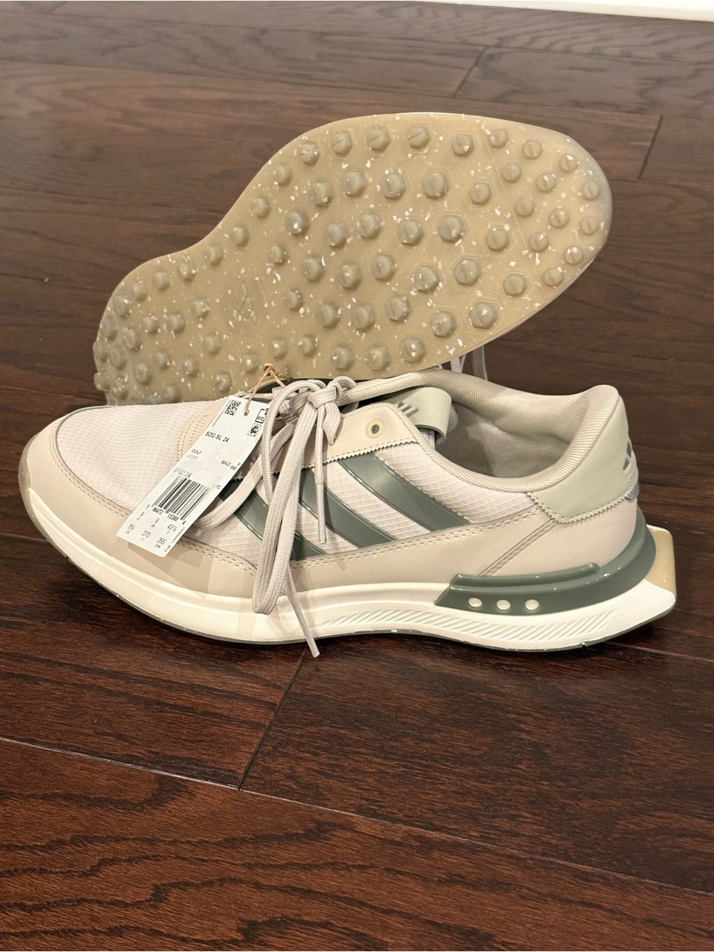 NEW Adidas Men's S2G SL 24 Golf Shoes Size 9.5 Alumina/Silver Pebble/Putty Grey
